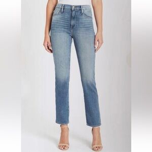 High-Rise Straight Leg Women’s Jeans — Light Blue